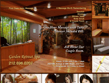 Tablet Screenshot of gardenretreatspa.com